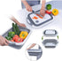 Heclasal Collapsible Cutting Board tub, Space Saving Multifunctional Chopping Board, Fruit & Vegetable Containers Basket, Washing Drain Basket for...