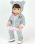 Sophia's - 15" Doll - Panda Bear Hooded Sweatshirt, Tunic & Polka Dot Leggings - Light Pink (Copy)...