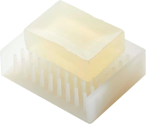 YAMAZAKI home 2992 Self Draining Soap Tray-Floating Holder Dish for Sink, One Size, Clear...