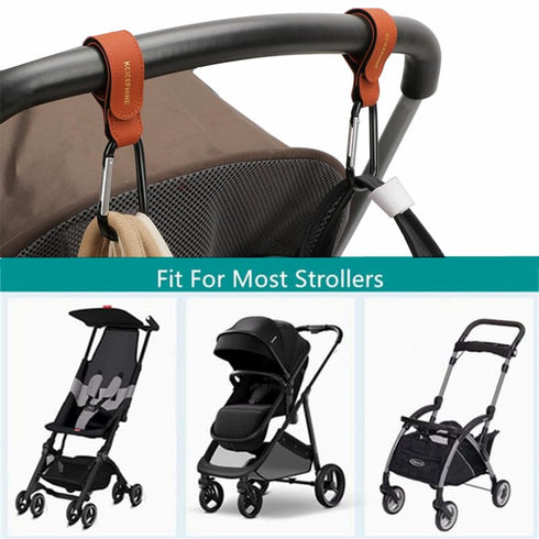 2Pack Universal Baby Stroller Hooks Clips for Hanging Bags and Shopping,Convenient Stroller Hooks Accessories Perfect for Uppababy, Babyzen Yoyo, ...