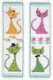 2Pack DIY Blank Canvas Bookmarks Cute Cartoon Cat Counted Cross Stitch Kits for Adult Kids Beginner Embroidery Crafts Needlework Bookmark for Stud...