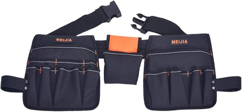 MEIJIA Heavy Duty Waterproof Construction Tool Belt, Work Apron,Tool Pouch,Technician's Tool Holder Work Organizer With Poly Web Bet Quick Release...