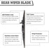 (Set of 2) HDOEE Replacement For Toyota Sequoia 2001-2007,Rear Wiper Blade Kit Set,Rear Wiper Accessories Parts,Wiper Blade for Back Windshield Wi...