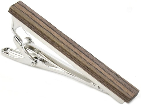 Smart Men's Wood Tie Clips for men 3 pcs Natural Tie Bar 2.1 Inch in Gift Box...