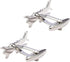 Executive Silver Aviation Piper Plane Cufflinks for Men...