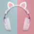 Cute Pink Cat Ears Fits for HypreX Cloud/Cloud Stinger/Cloud Flight Headsets, Universal Fit Lovely Kitty Adjustable Attachment Straps for Video Li...