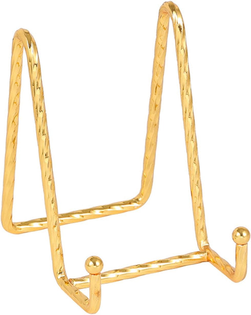 Plate Holder Easel Display Stand - 4.5 Inch Twisted Metal Wire Plate Stands - Picture Frame Stand - Tabletop Easels for Display Decorative Plates ...