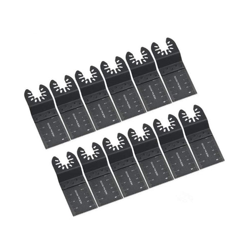 12Pcs Wood Oscillating Multi Tool Quick Release Saw Blades, Professional Multifunctional Universal Wood Multitool Blades...