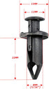 labwork Car 8mm Dia Hole Plastic Rivets Fastener Auto Bumper Push Pin Clips...