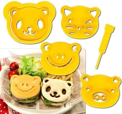 Animal Friends Food Deco Cutter and Stamp Kit Frame 3 7/8 x 3 1/8 x 1 1/16 inches...