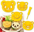 Animal Friends Food Deco Cutter and Stamp Kit Frame 3 7/8 x 3 1/8 x 1 1/16 inches...