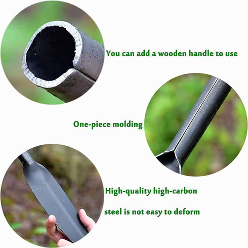 Willow Leaf-Shaped Garden Trowel Tool 12-inch Hand Shovel High-Carbon Steel Material One-Piece Forged Heavy Duty Manual Tool Potting Digging Trans...