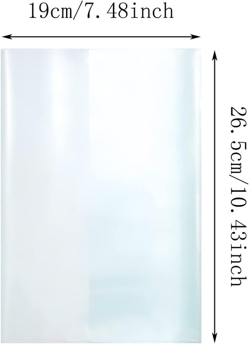 6pcs Clear Exercise Book Covers for School Books Waterproof Plastic Sleeves Multiple Colors Book Case (10.4x7.4?16K)......