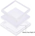 BENECREAT 6Pcs White Gemstone Display Box with Sponge Cushion Gift Boxes Clear Window Box for Jewelry, Diamond Gift Packing?2.8"x2.8"x0.8"?...