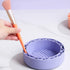 Makeup Brush Cleaner, Sillicon Brushes Cleaning Mat Brush Holder Bowl Prtable Cleaning Tool (Purple)...