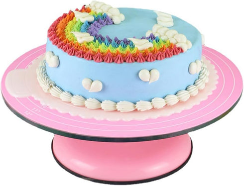 Silicone Baking Mat Cake Mat Silicone Cake Mat Silicone Baking Mat with Measurements for CakeTurntable Stand Non-Stick Heat Resistant Pastry Bakin...