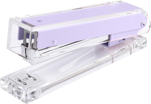 Clear Acrylic Stapler, Desktop Stapler, Office Stapler, Elegant Modern Desk Accessory for The Desk at Home, Office, or School?Purple?...