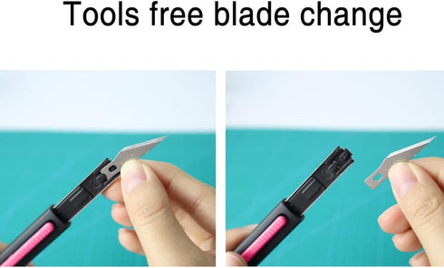 Nova Precision Craft & Hobby Knife, Premium Safety Cutter for Trimming, Vinyl Weeding and Art, Innovative Flat Design for a Better Use, Retractabl...