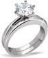 MABELLA His Hers Stainless Steel Men's Band Women Cubic Zirconia Round Cut Wedding Engagement Ring Set...