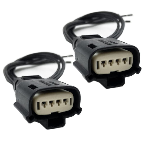 Huayicarbpart 2Pcs 4-Wire HID Halogen Headlight Connector Pigtail Harness Plug Compatible with Ford Escape Taurus F150 2013-2021...
