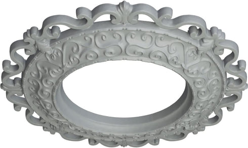 Ekena Millwork CM13OR Orrington Ceiling Medallion, 13 1/4"OD x 6 5/8"ID x 1 1/8"P, Factory Primed...