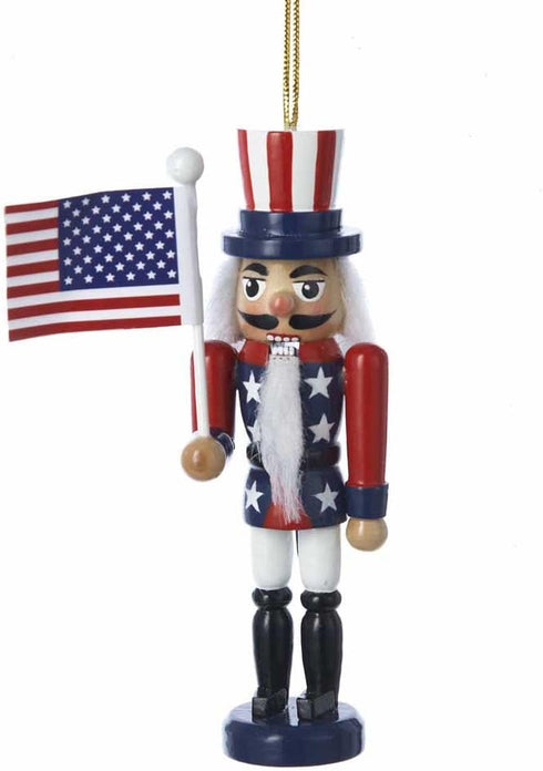 Kurt S. Adler American Flag Nutcracker Christmas Tree Ornament C6197 New...