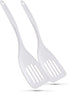 Ram-Pro Melamine Hard Plastic Slotted Turner Heat-Resistant Rubber Large Handle with Hole Spatulas Heavy Duty Kitchen Utensils for Cooking Flippin...