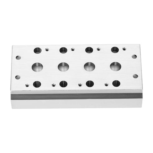 uxcell 1/4" G Thread 4 Row Aluminum Manifold Solenoid Air Pneumatic Valve Base Socket for 4V210 Series...