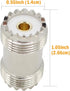SO239 Barrel Connector, 6-Pack PL259 Coupler UHF Female to Female RF Adapter Coax Coaxial for CB Ham Radio Antenna, SWR Meter Cable Extention...