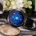 MINILUJIA LED Touch Screen Watch Unique Cool Watch Meteor Shower/Wish Tree Brain/Universe Milky Way/Simple Black Dial Watch with Soft Leather Stra...