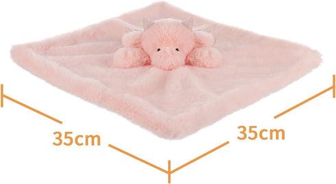 Apricot Lamb Pink Dragon Soft Loveys for Babies, Security Blanket for Baby Boy and Girl, 13.8 Inches for Infant and Toddlers...