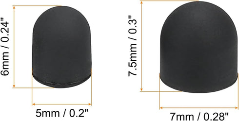 MECCANIXITY 80pcs 5mm/7mm Stylus Pen Fine Tips Conductive Rubber Capacitive Touch Screen Pens Tip Soft Universal Replacement...