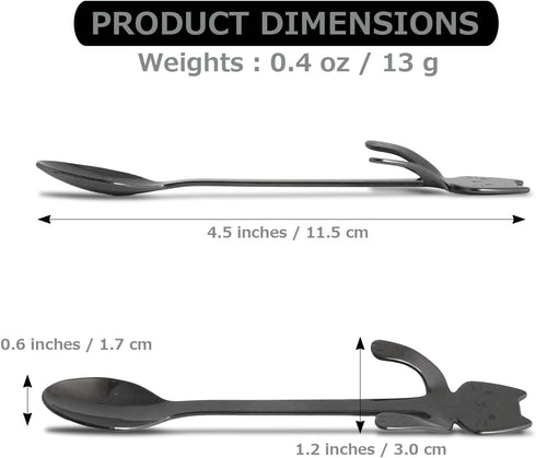 Japanese Crafted Metal Tea Spoons - Hookable Designs for Cups, Ideal for Tea Time & Breakfast - Durable, Hand Wash Recommended - Gift for Family a...