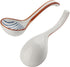 Asian Soup Spoon Ceramic Ramen Spoons Korean Spoons Porcelain Japanese Soup Spoon for Ramen Noodles Pho Miso Dumpling 4pcs (Style 1)...