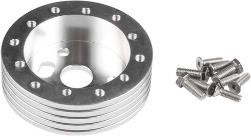 RULLINE 1" Steering Wheel Hub Adapter Conversion Spacer 6 Hole to 3 Hole Steering Wheel Adapter Grant Adapter Boss Kit Silver...