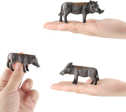 Fantarea Wild Life Jungle Animal World Figures Boar Pig Model Set Toys Desktop Decor Ornament Birthday Party Favors Classrooms Rewards for Childre...