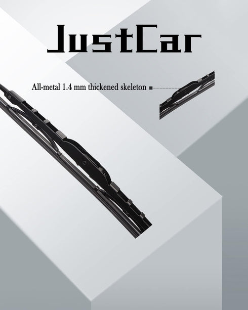 OEM QUALITY 17" + 17" Premium All-Seasons Durable Stable And Quiet Metal Frame Windshield Wiper Blades(Set of 2)...