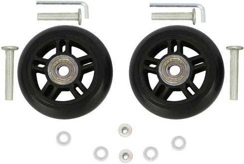 ORO 1 Pair Luggage Wheels Replacement 78 * 24mm Case Wheels with 8mm(0.31") Bearings Wheels for Suitcase and Inline Outdoor Skate and Caster Board...