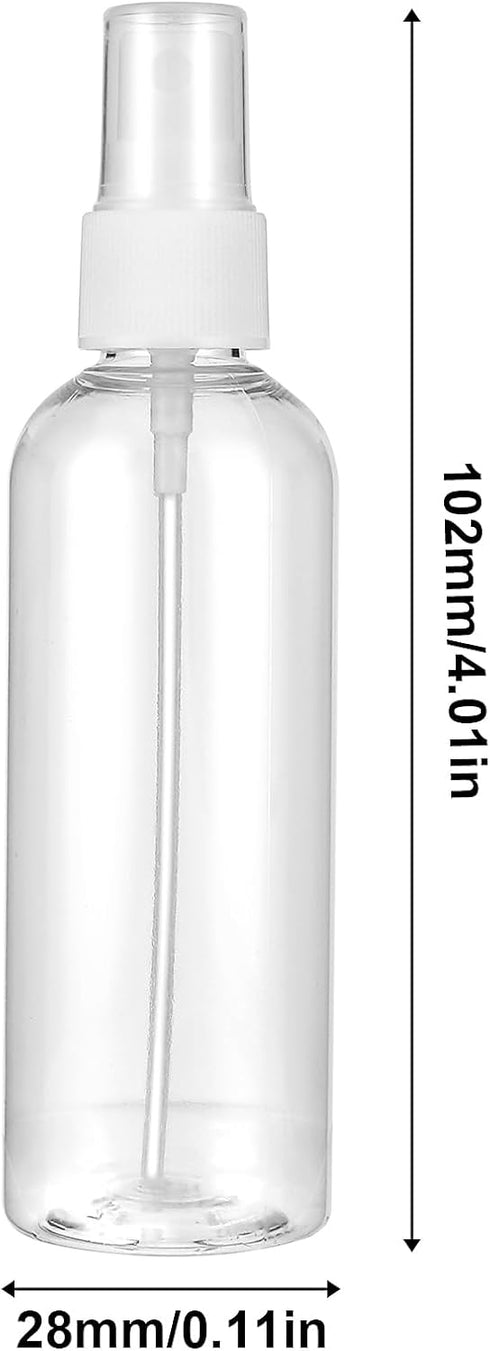 Qianyu 2 Pack Fine Mist Spray Bottles Clear Plastic Empty Refillable Mini Hand Spritzer for Travel Cleaning Gardening Skin Care Makeup Lotion Atom...