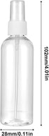 Qianyu 2 Pack Fine Mist Spray Bottles Clear Plastic Empty Refillable Mini Hand Spritzer for Travel Cleaning Gardening Skin Care Makeup Lotion Atom...