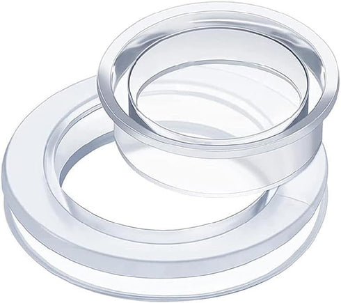 2Pcs Clear Standard Size Silicone Umbrella Hole Ring Plug and Cap Set for Glass Outdoors Patio Table Deck Yard 2 Inch Patio Table Umbrella Hole Ri...