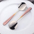 Buyer Star Bouillon Spoon Sets, 7-Inch Round Soup Spoons, Stainless Steel Finished Table Dinner Spoons (Gradient Rose Gold)...