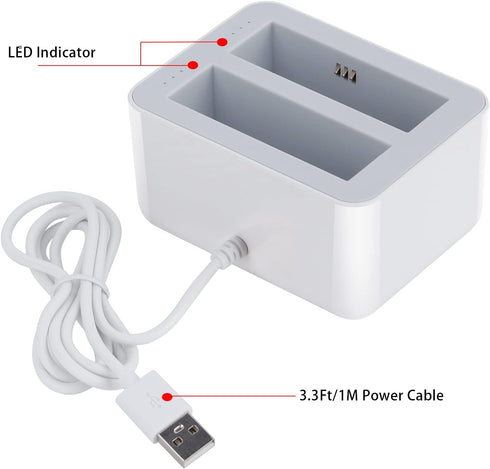 Charging Station Compatible with SimpliSafe Outdoor Camera Battery,Dual Port Charger for SimpliSafe Battery Only...