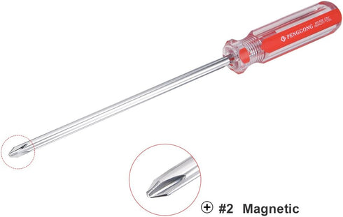 uxcell Magnetic #2 Phillips Screwdriver with 6 Inch Chrome Vanadium Steel Shaft for Repair Home Improvement Craft...