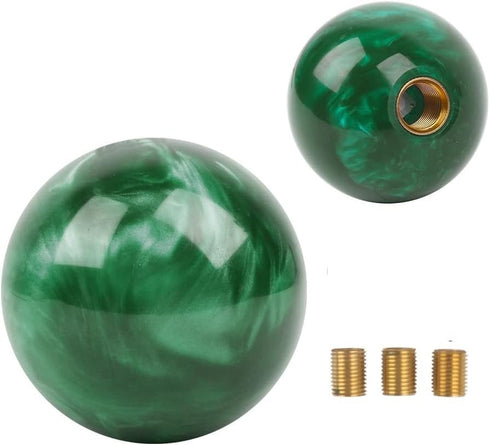Universal Dark Green Pearl 54mm Round Ball Shift Knob Manual Car Gear Shifter M8 M10 M12...