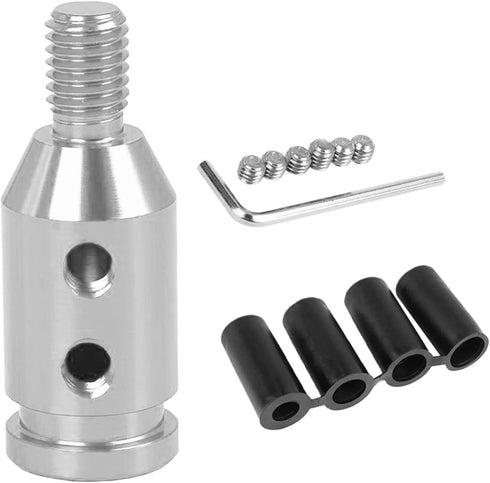Shift Knob Shifter Adapter Universal Car Shift Knob Adapter Aluminum Alloy M10x1.5 Gear Shift Knob Adapter for Non-Threaded Manual Transmission,Ca...