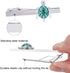 2PCS Turtle Tie Clips for Men Tortoise Tie Bar Clips Personalized Cufflinks Set Fathers Day Birthday Jewelry Gift (Green Black)...