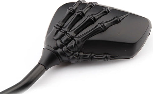 Motorcycle Rear View Mirror Pair Of Skull Skeleton Hand Motorcycle Rearview Mirror Universal 8Mm 10Mm, Car Accessories Skull Skeleton Hand Bike Mi...
