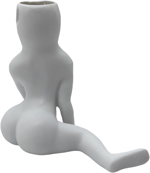 Funny Halloween Big Booty Ghost Planter Display Gag Hilarious Air Plant Display-Big Booty Ghost Holder Funny Gift Butt Planter Resin Air Fern Stan...