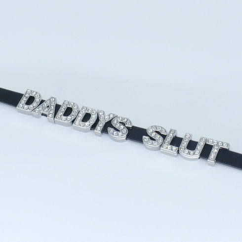 DADDY'S Choker Necklaces,Rhinestone Chokers For Women Honey Princess Hotwife,Cute Sexy Dad Collar For Girls,Letters Artifical Crystal Necklace,Fau...